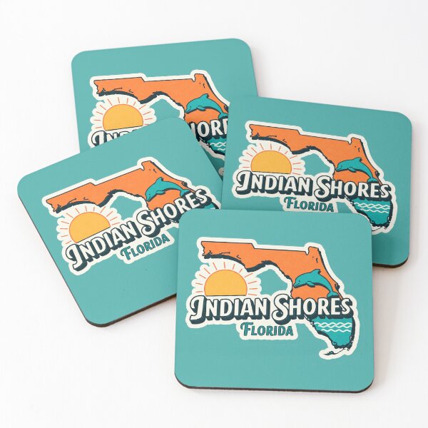 Item preview, Indian Shores Florida Retro Art | Sunshine State Souvenir for Shirts & More designed and sold by Mandeville Photography.