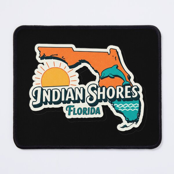 Item preview, Indian Shores Florida Retro Art | Sunshine State Souvenir for Shirts & More designed and sold by Mandeville Photography.