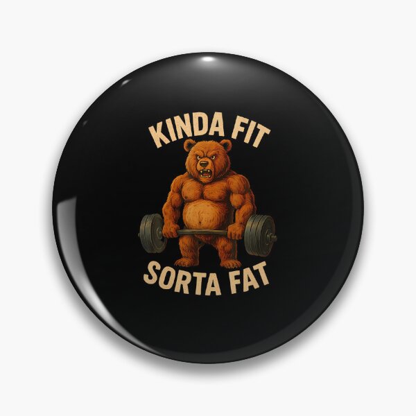 Item preview, Kinda Fit Sorta Fat Funny Gym Bear Weightlifting Workout designed and sold by AndreaBonnie.