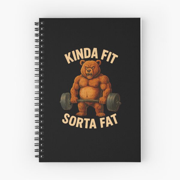 Item preview, Kinda Fit Sorta Fat Funny Gym Bear Weightlifting Workout designed and sold by AndreaBonnie.