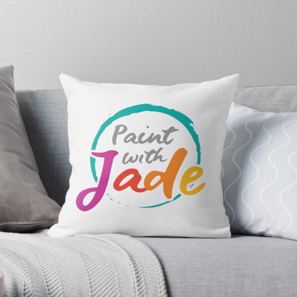 Paint With Jade Pillow Throw Pillow
