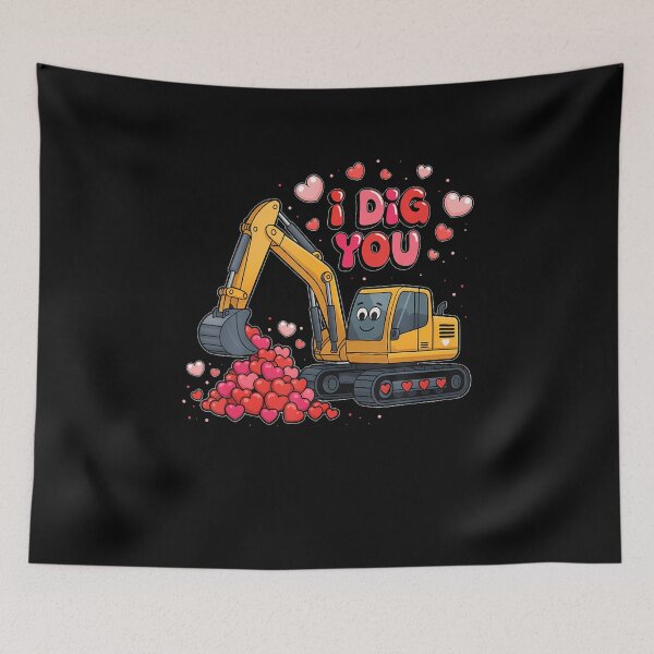 Item preview, Valentine I Dig You Excavator Love Boy Men Toddler designed and sold by DanielleTonia.