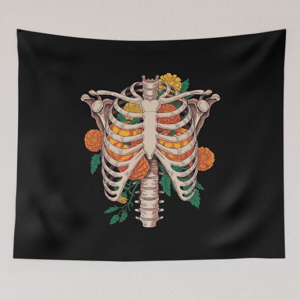 Item preview, Halloween Ribcage Pumpkins Skeleton Spooky Season designed and sold by LinlinsDemons.