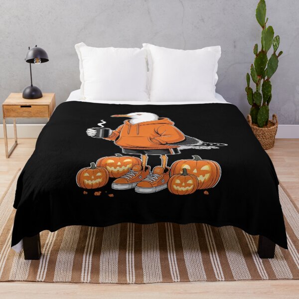 Item preview, Halloween Seagull with Pumkpin Coffee Bird Animal Halloween designed and sold by LinlinsDemons.