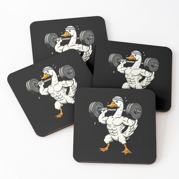 Item preview, Funny Gym Motivation Muscle Duck Weightlifting Workout designed and sold by MargieLauren.
