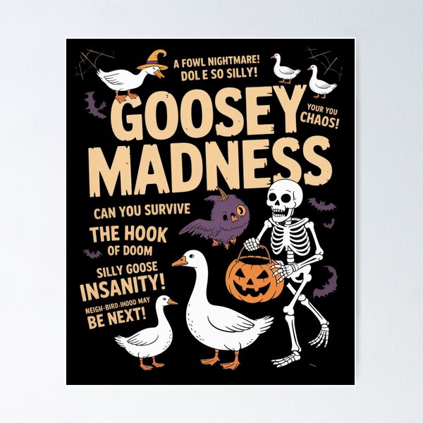 Item preview, Halloween Silly Goose Just a Spooky Goose Horror designed and sold by LinlinsDemons.