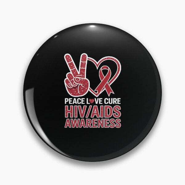 Item preview, Peace Love Cure World Aids Day HIVAIDS Awareness Men Women designed and sold by catsdothingz.