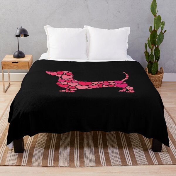 Item preview, Pink Red Heart Valentines Day Gift Women Girls - Dachshund designed and sold by catsdothingz.