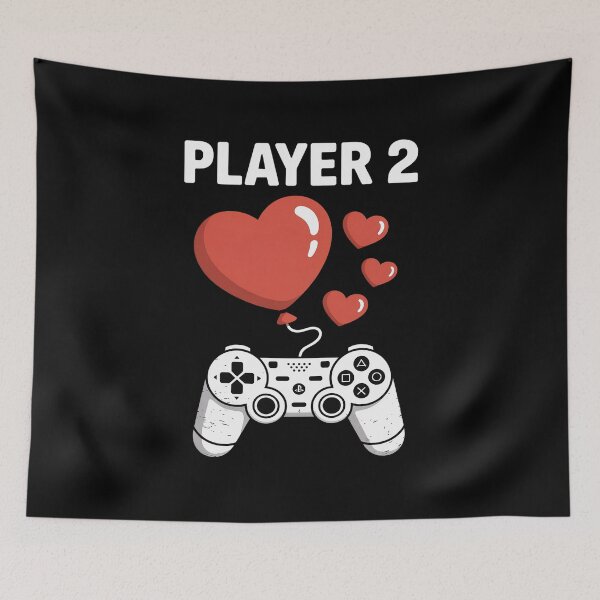 Item preview, Player 2 Valentines Day Gaming Matching Couple Gamer designed and sold by catsdothingz.