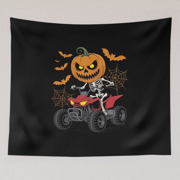 Item preview, Halloween Skeleton Pumpkin Ride ATV Quad 4 Wheeler designed and sold by LinlinsDemons.