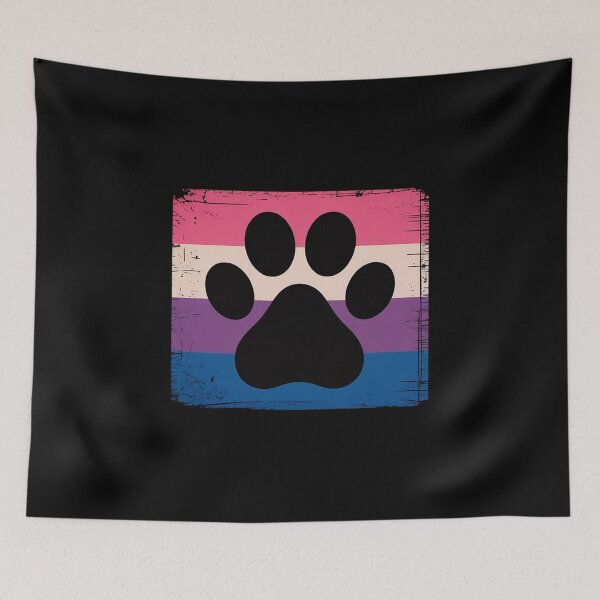 Item preview, Paw Retro Bisexual Furry Bi Pride Flag designed and sold by catsdothingz.