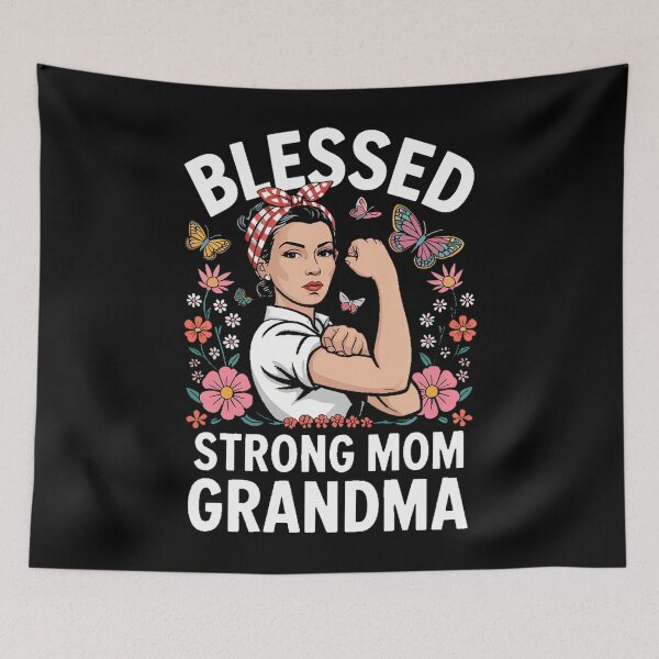 Item preview, Mother's Day Blessed Strong Mom Grandma Strong Women Gift designed and sold by DentistLegal.