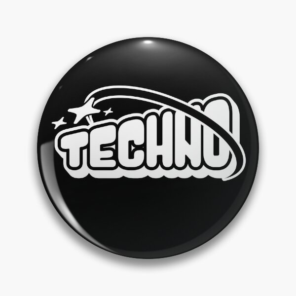 Item preview, TECHNO  - Y2K Tech Star Logo (White)  designed and sold by Discothreadz.