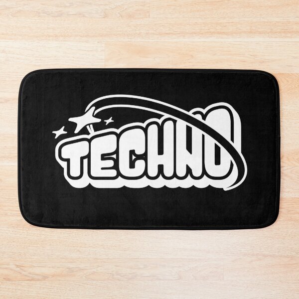 Item preview, TECHNO  - Y2K Tech Star Logo (White)  designed and sold by Discothreadz.
