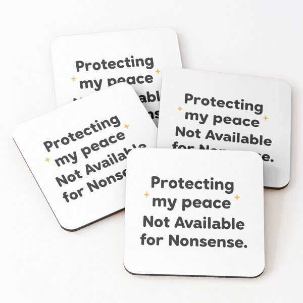 Item preview, Protecting My Peace Sticker | Not Available for Nonsense | Text-Only Sassy Quote designed and sold by TrackinDaTrends.