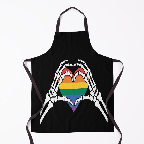 Item preview, Skeleton Heart Gay LGBTQ Rainbow Pride Skull Hand designed and sold by catsdothingz.