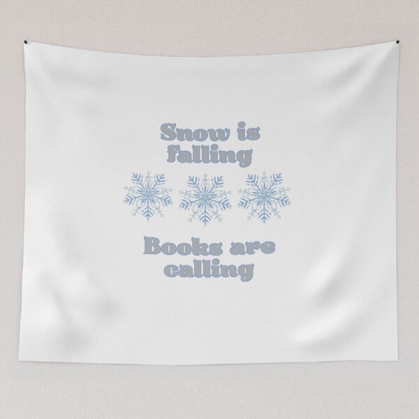 Item preview, Snow is falling, Books are calling designed and sold by MochaBookClub.