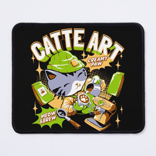 Item preview, Catte Art – Cute Barista Cat Making Latte Art designed and sold by Pupung oktavian.