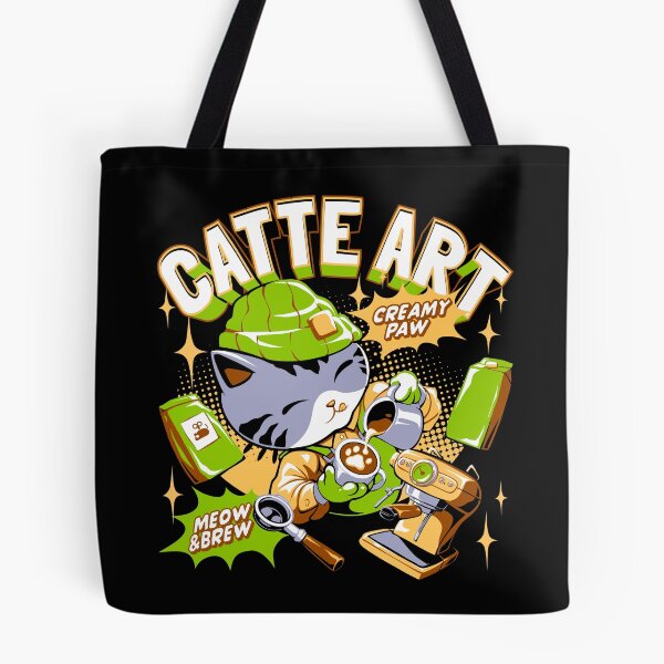 Item preview, Catte Art – Cute Barista Cat Making Latte Art designed and sold by Pupung oktavian.