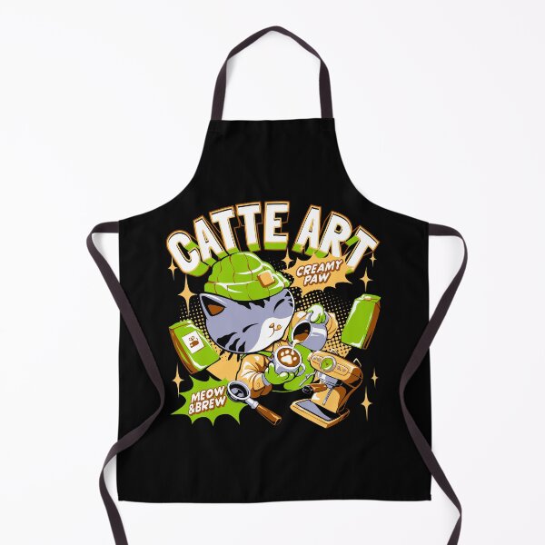 Item preview, Catte Art – Cute Barista Cat Making Latte Art designed and sold by Pupung oktavian.
