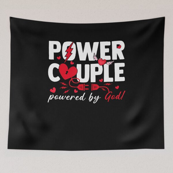 Item preview, Valentine Power Couple Matching Powered By God Christian designed and sold by SarahLeanne1.