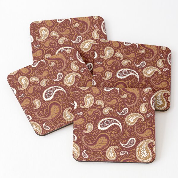Item preview, A striking red Paisley pattern featuring elegant ornamental curves and classic vintage charm. designed and sold by Line-Aura.