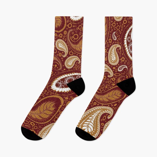 Item preview, A striking red Paisley pattern featuring elegant ornamental curves and classic vintage charm. designed and sold by Line-Aura.