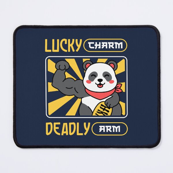 Item preview, Lucky Charm Deadly Arm - Panda Flexing Biceps Japanese Pop Culture designed and sold by Brogress Project.