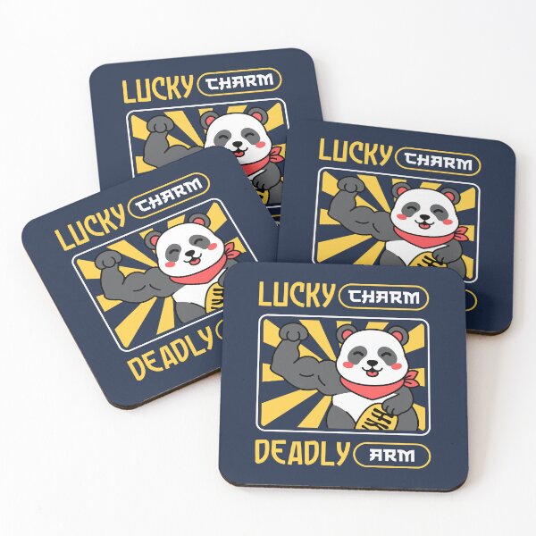Item preview, Lucky Charm Deadly Arm - Panda Flexing Biceps Japanese Pop Culture designed and sold by Brogress Project.