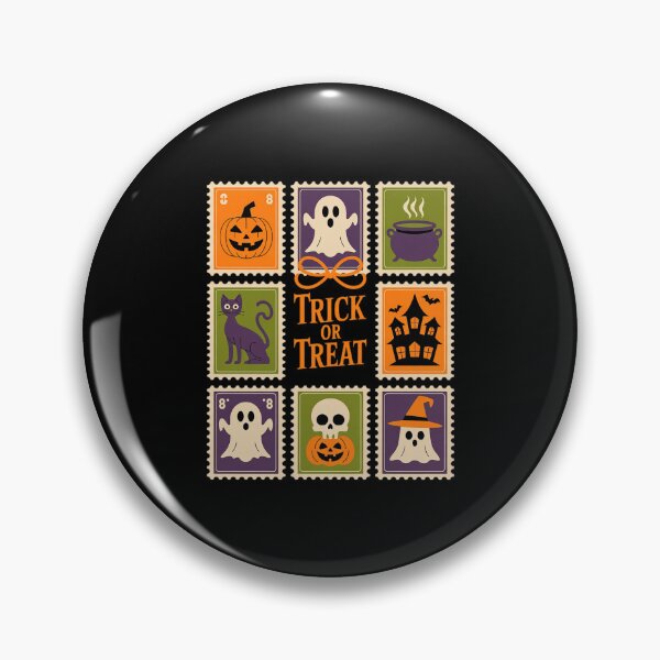 Item preview, Halloween Stamp Icons Halloween Cat Ghost Stamp designed and sold by velltoons.