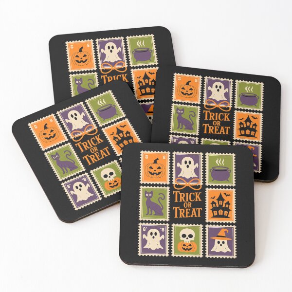 Item preview, Halloween Stamp Icons Halloween Cat Ghost Stamp designed and sold by velltoons.