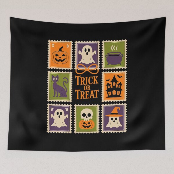 Item preview, Halloween Stamp Icons Halloween Cat Ghost Stamp designed and sold by velltoons.