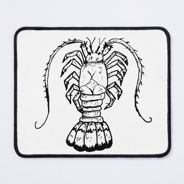 Item preview, spiny lobster lineart (black) designed and sold by eef-beef-man.