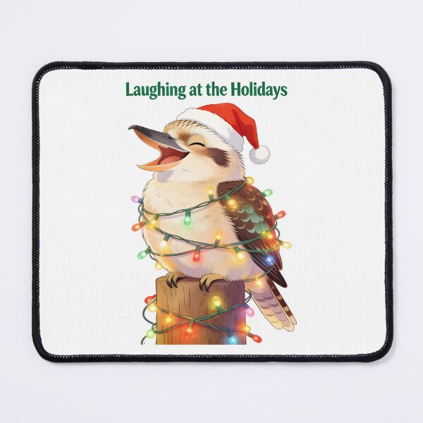 Item preview, xmas kookaburra Funny Christmas Kookaburra Tangled in Lights – Laughing Holiday Bird Art designed and sold by Uglyandcute.