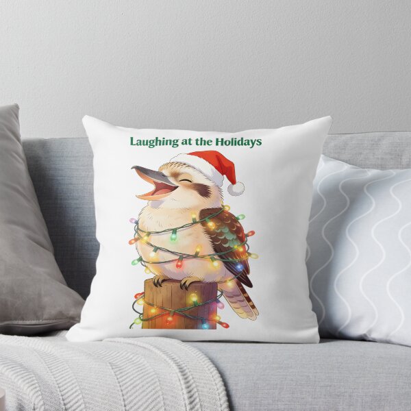 Item preview, xmas kookaburra Funny Christmas Kookaburra Tangled in Lights – Laughing Holiday Bird Art designed and sold by Uglyandcute.