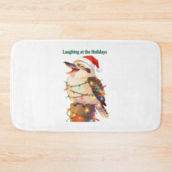 Item preview, xmas kookaburra Funny Christmas Kookaburra Tangled in Lights – Laughing Holiday Bird Art designed and sold by Uglyandcute.