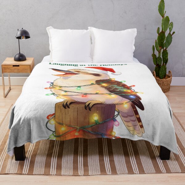 Item preview, xmas kookaburra Funny Christmas Kookaburra Tangled in Lights – Laughing Holiday Bird Art designed and sold by Uglyandcute.