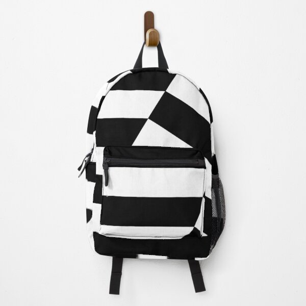 Item preview, Black and White Optical Illusion Art - Geometric Zigzag Chevron Pattern with 3D Depth and Visual Contrast designed and sold by AnTartstudios.