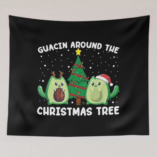 Item preview, Guacin Around the Christmas Tree Avocado Cats designed and sold by LashondaGreen89.