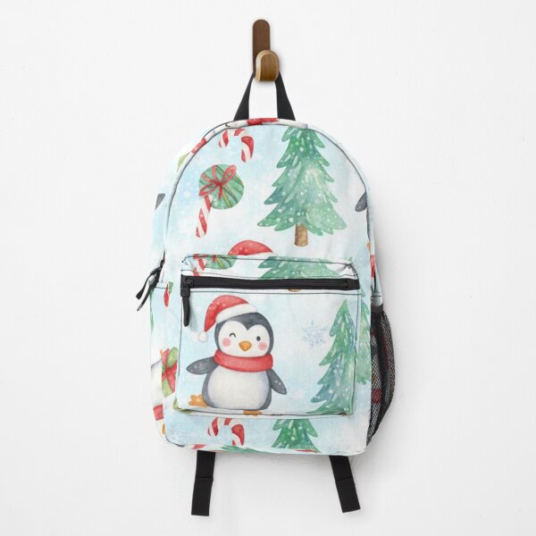 Item preview, Penguin Cheer Christmas Forest Pattern designed and sold by Dream Bloom Gallery.