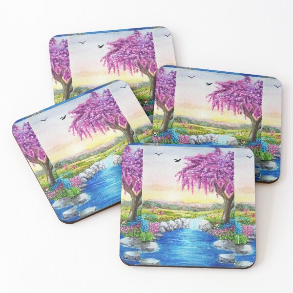 Artikelvorschau, Enchanted Fairy Landscape – Dreamy Pastel Painting entworfen und verkauft von ZiehrArt.