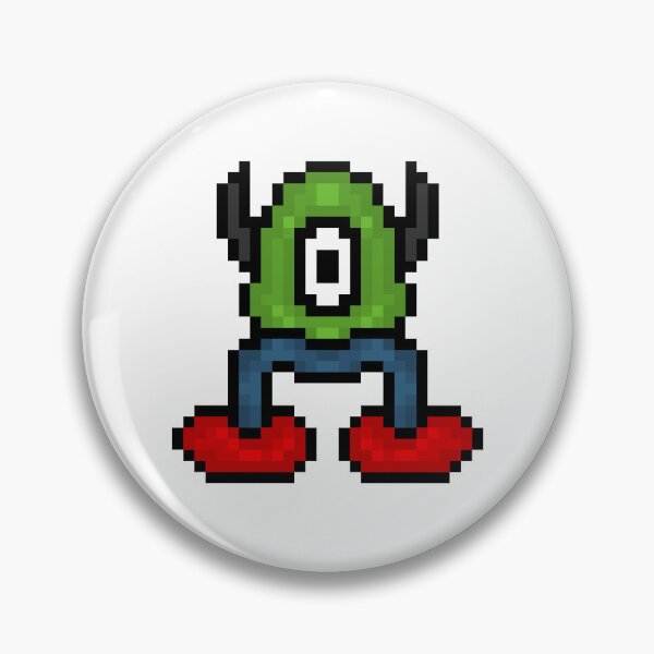 Item preview, One-Eyed Pixel Creature – Cute Green Monster designed and sold by PixelLabStore.