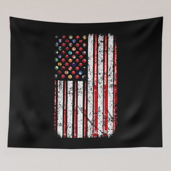 Artikelvorschau, Billardtisch mit amerikanischer Flagge entworfen und verkauft von MarionCharleen.