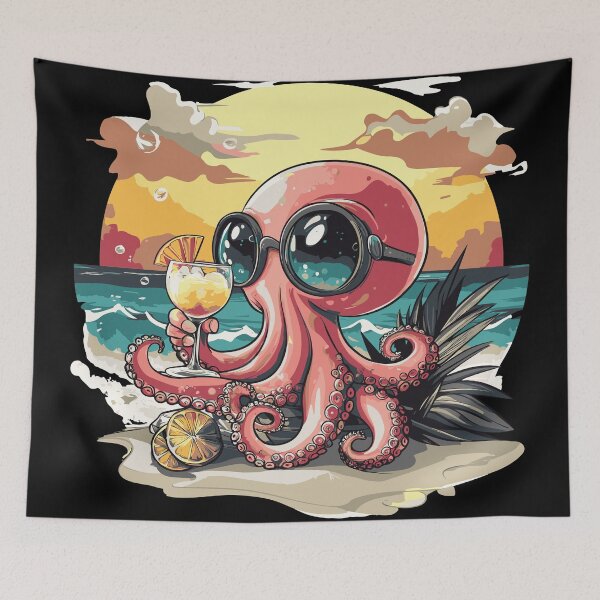 Item preview, Octopus on Vacation designed and sold by ClubVacay.