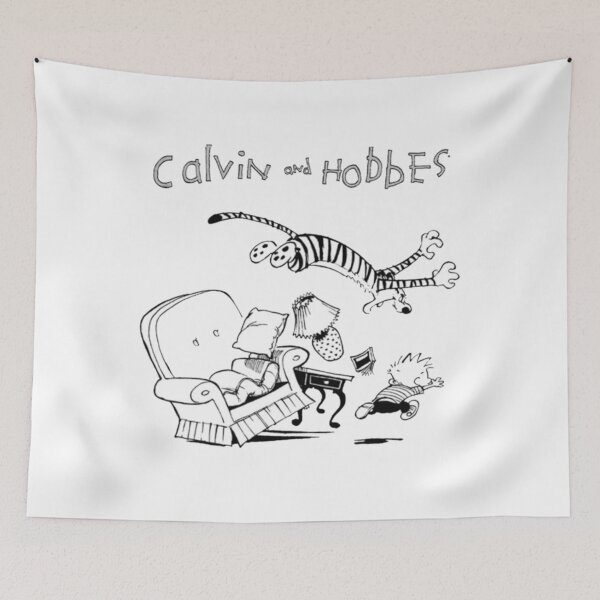 Item preview, Calvin And Hobbes Tiger Pounce Attack Funny Comic Art designed and sold by pellamfeferr.