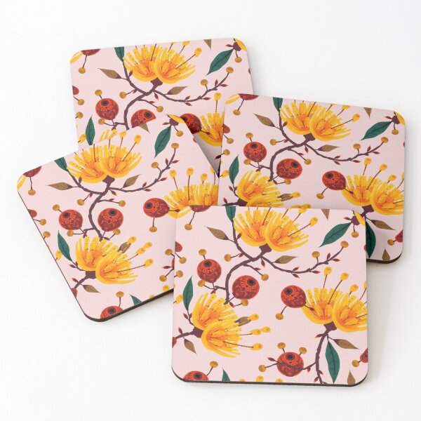 Item preview, Australian Golden Bloom Pattern — Banksia-Style Folk Art Floral designed and sold by TroyTheTerrific.