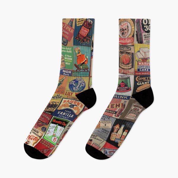 Item preview, Vintage Grocery Ad Collage designed and sold by Ephemorabilia Shop.