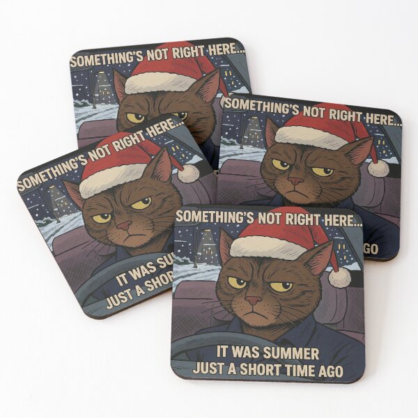 Item preview, Suspicious Christmas Cat designed and sold by Astraskal.