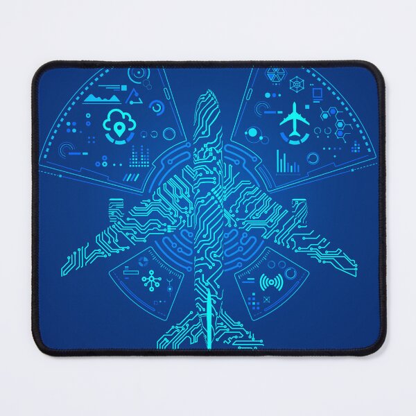 Item preview, digital twin or aviation technology, graphic of airplane shape combined with electronic pattern and futuristic element designed and sold by NiamLab.