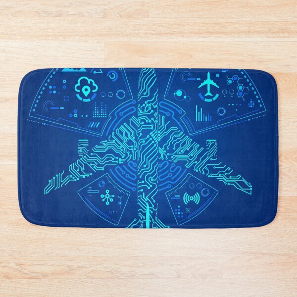 Item preview, digital twin or aviation technology, graphic of airplane shape combined with electronic pattern and futuristic element designed and sold by NiamLab.